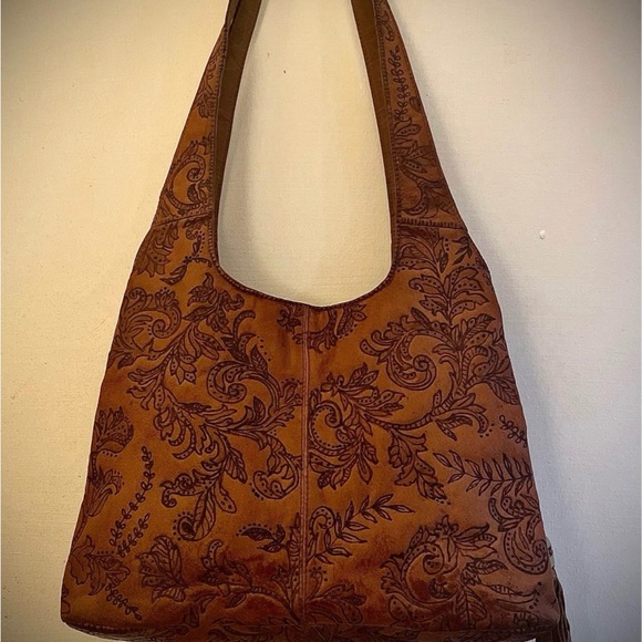 Brown Floral Patterned Women\'s Bag